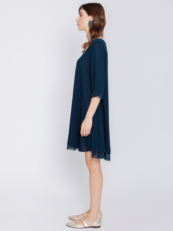 Double layer chiffon dress