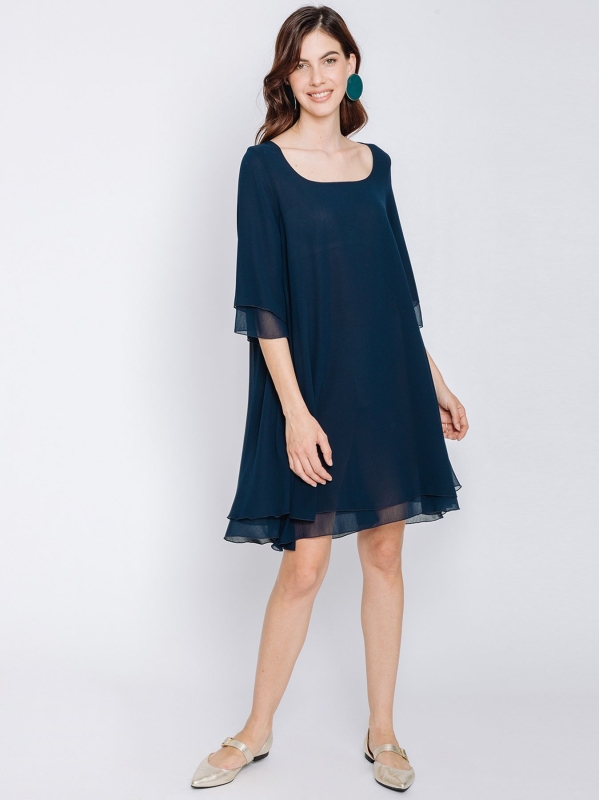 Double layer chiffon dress