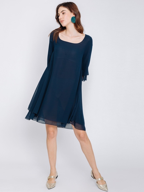 Double layer chiffon dress