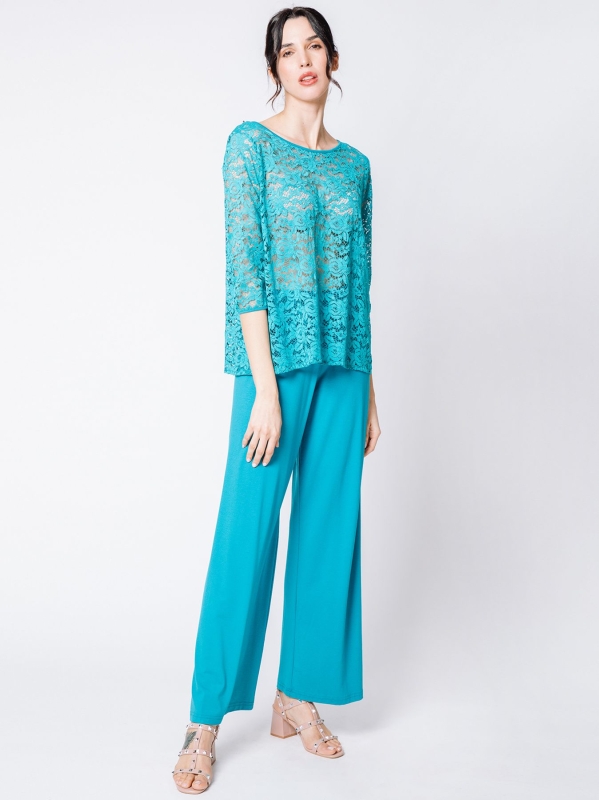 Macramé lace maxi t-shirt