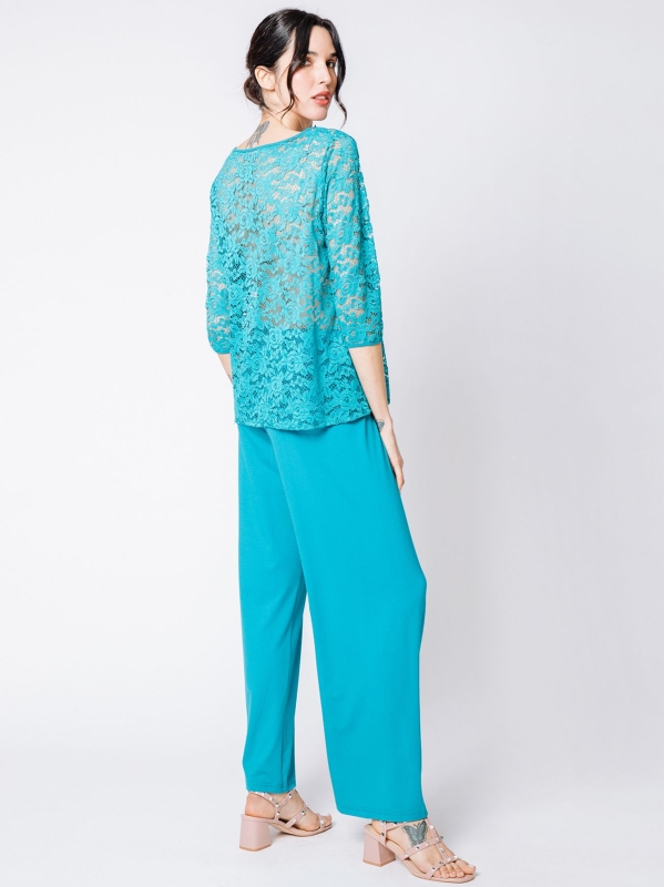 Macramé lace maxi t-shirt