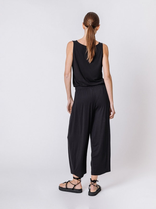 Pantalone cropped in jersey