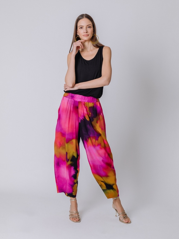 Pantaloni morbidi flower power