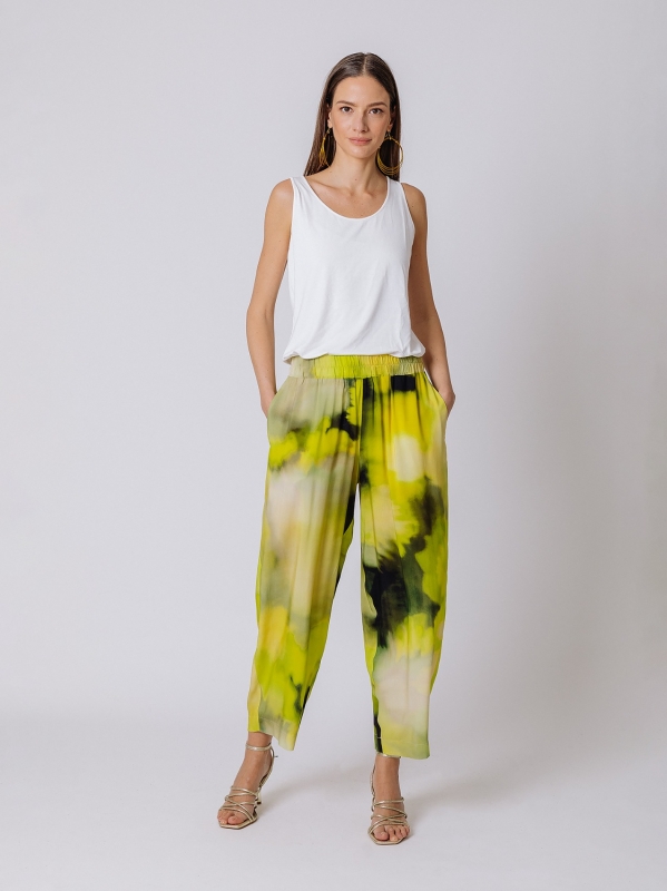 Pantaloni morbidi flower power