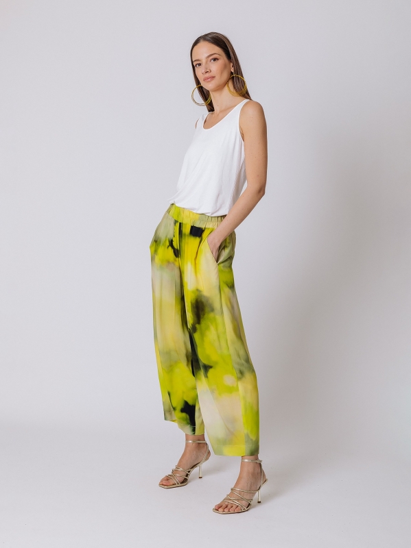 Pantaloni morbidi flower power