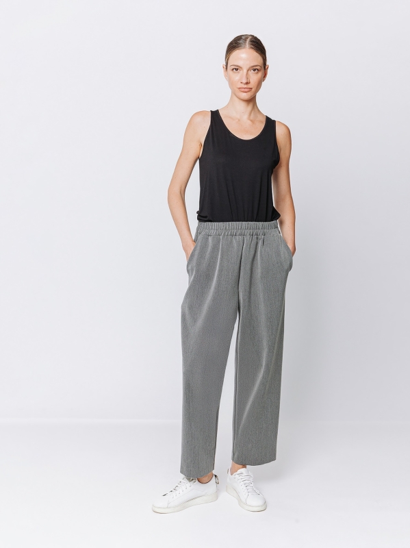 Wool hand gaucho trousers