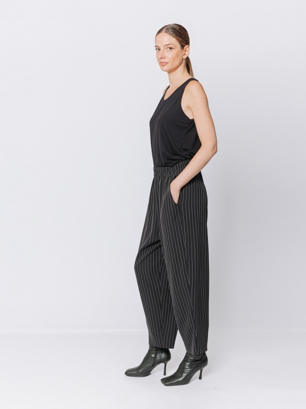 Pinstriped trousers