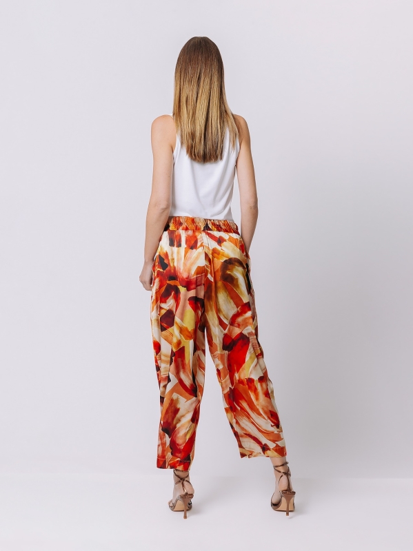 Loose-fit trousers BOUQUET PRINT