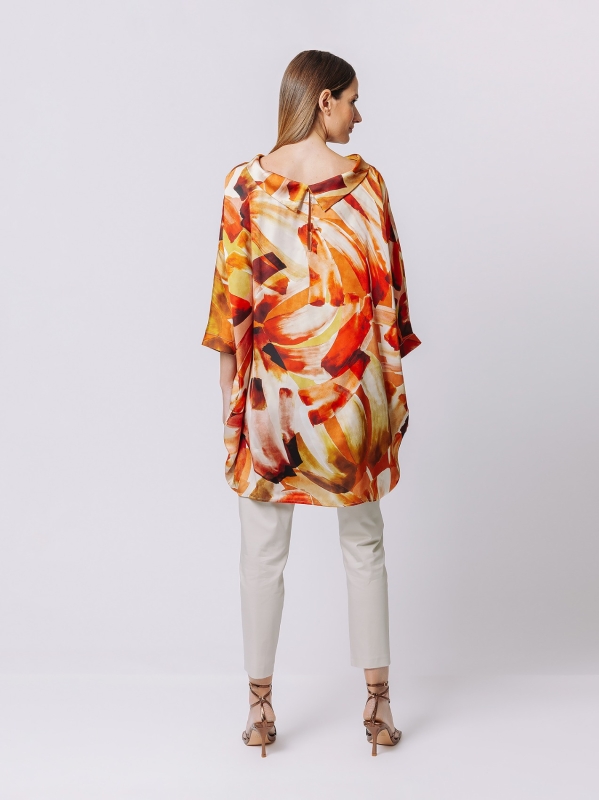 Oversize blouse BOUQUET PRINT