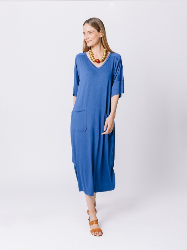 Oversize dress with chiffon insert