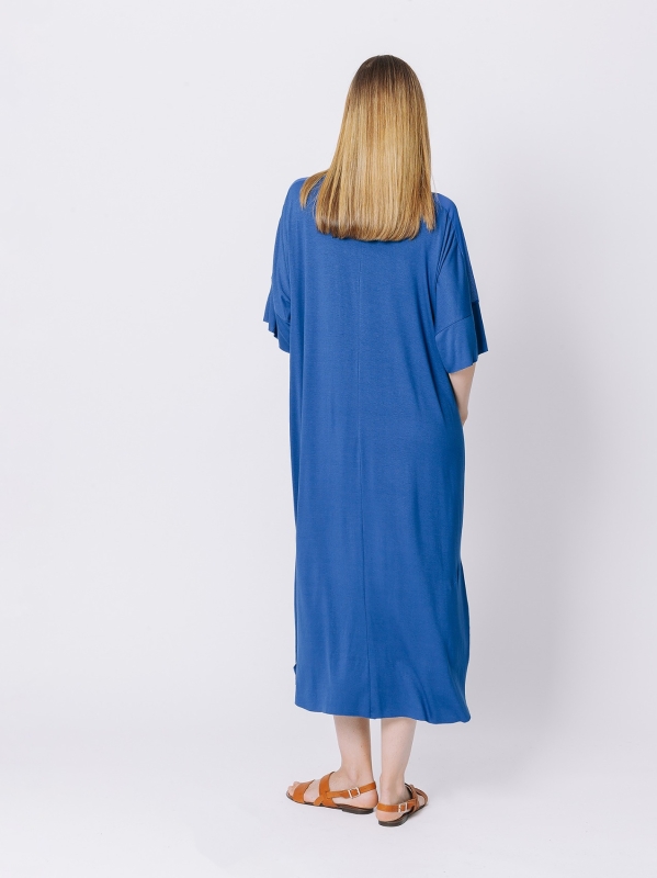 Oversize dress with chiffon insert