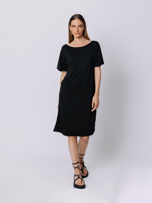 Midi dress with knot 