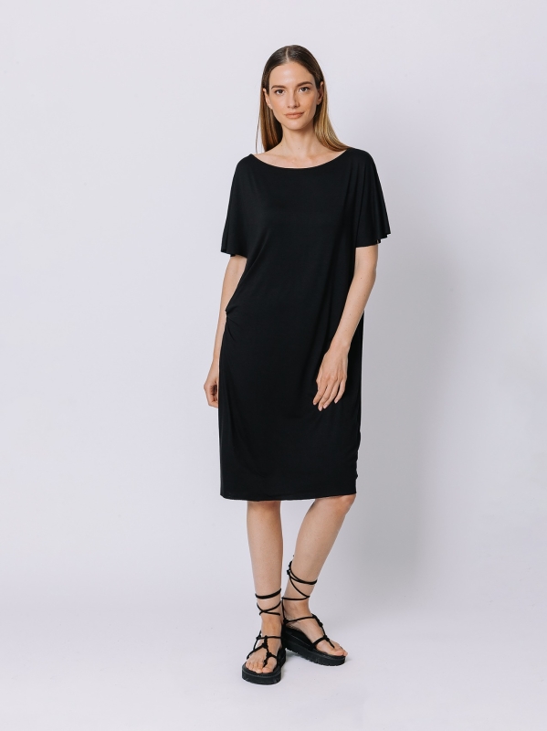 Midi dress with knot 