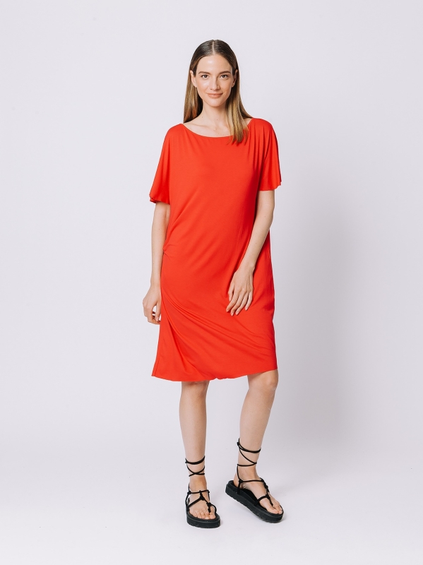 Midi dress with knot 