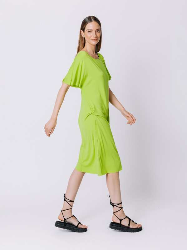 Midi dress with knot 