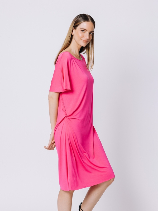 Midi dress with knot 