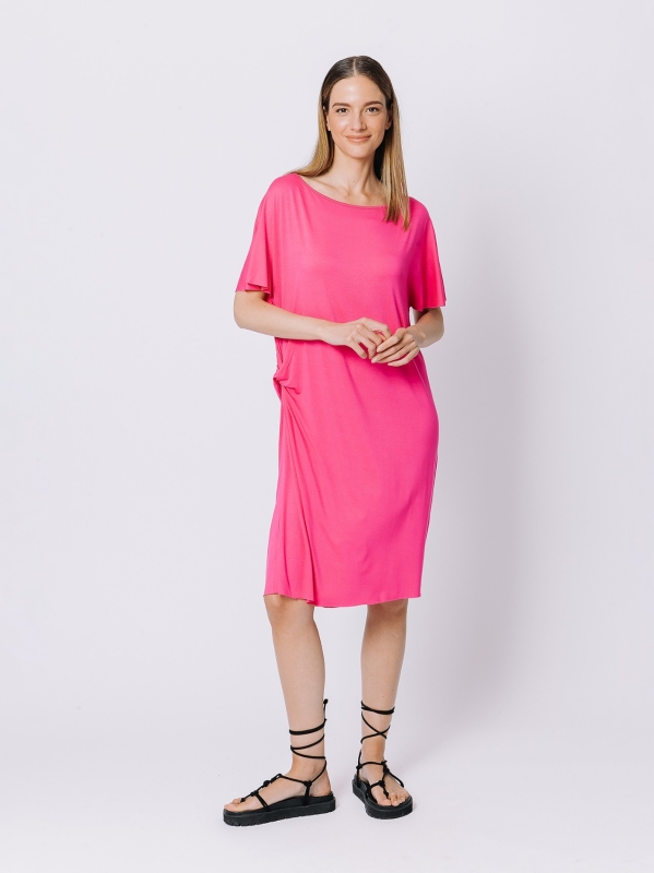 Midi dress with knot 