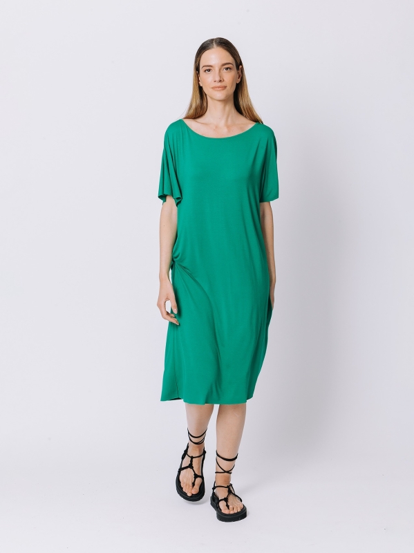 Midi dress with knot 