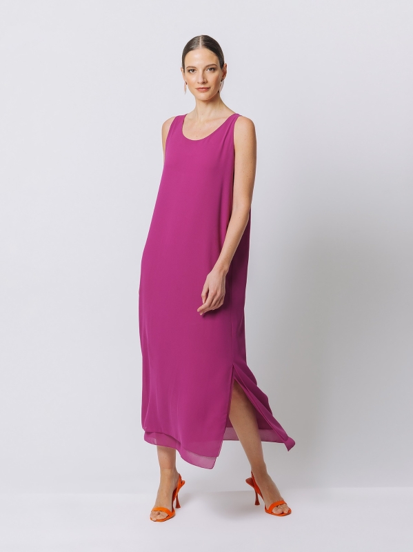 Double chiffon tank dress