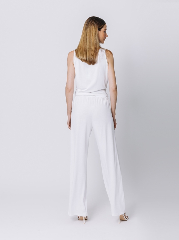 White Stretch trousers