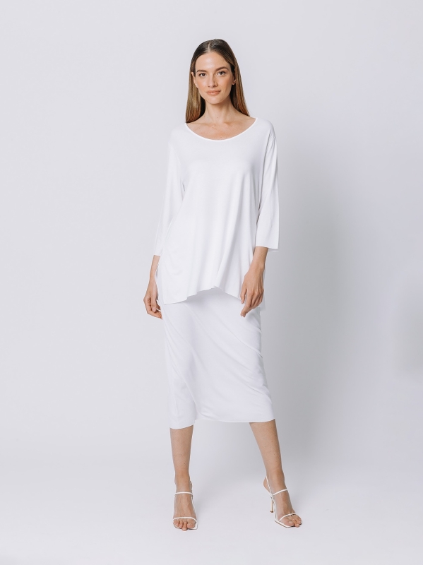 Boxy t-shirt lunga BIANCA