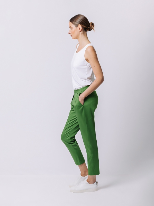 Pantalone skinny in satin