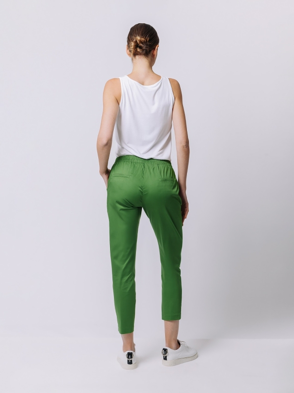 Pantalone skinny in satin