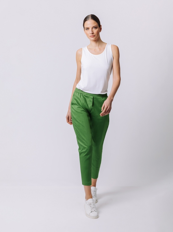 Pantalone skinny in satin