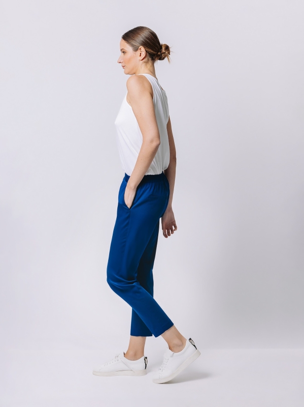 Pantalone skinny in satin