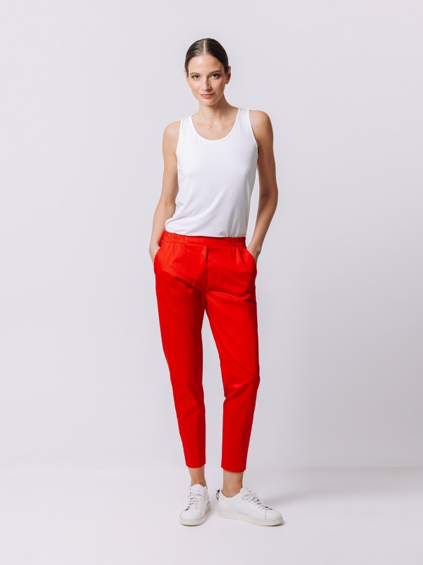 Satin skinny trousers