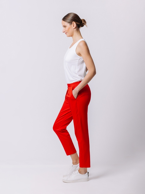 Pantalone skinny in satin