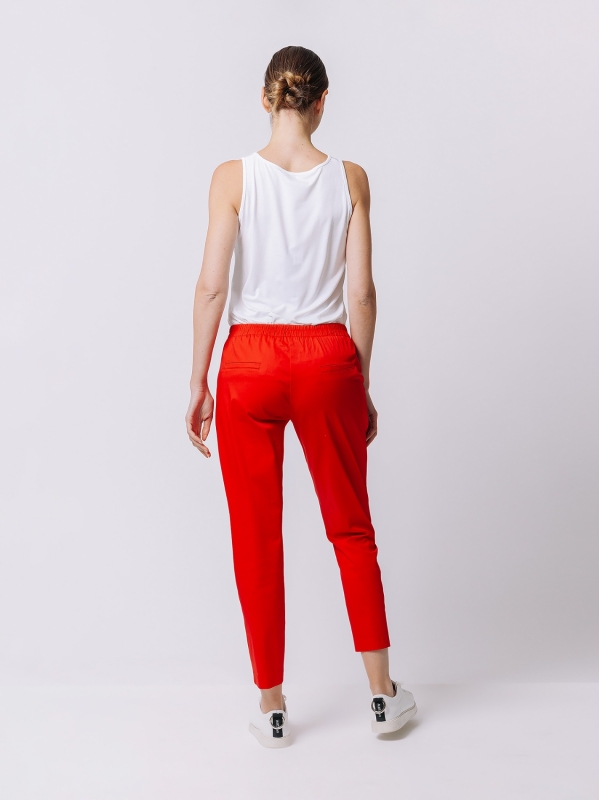 Pantalone skinny in satin