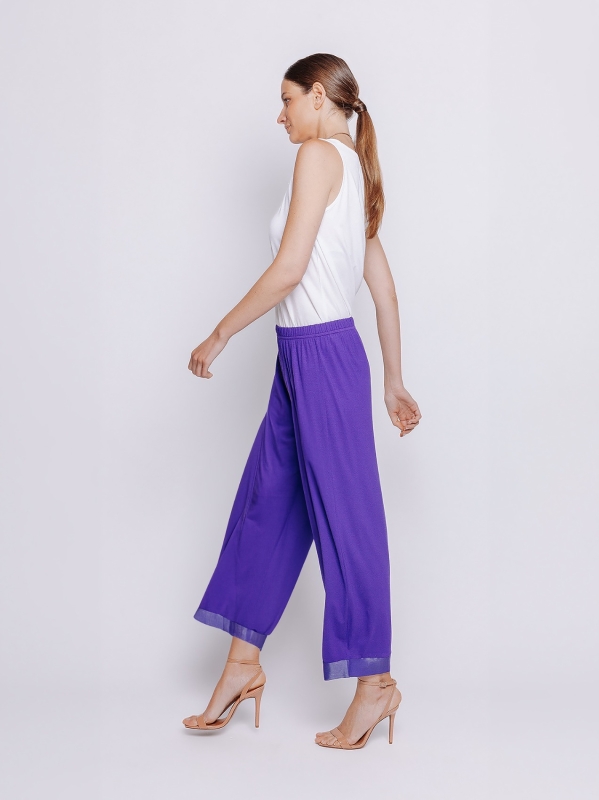 Pantalone cropped con fondo IRIDESCENTE