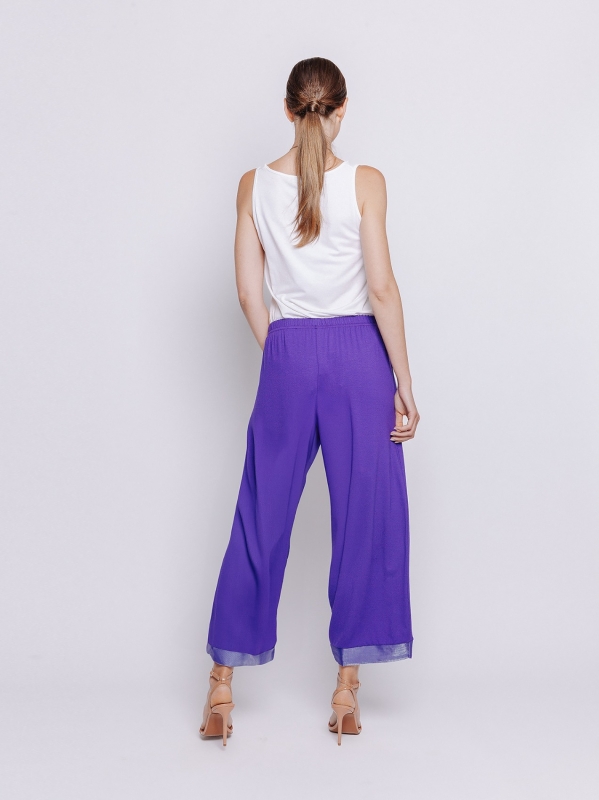 Pantalone cropped con fondo IRIDESCENTE