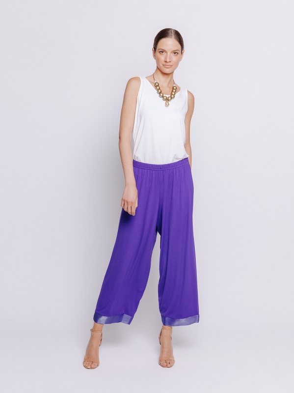 Pantalone cropped con fondo IRIDESCENTE