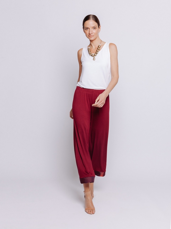 Pantalone cropped con fondo IRIDESCENTE