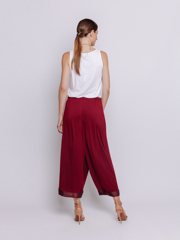 Pantalone cropped con fondo IRIDESCENTE