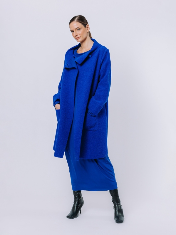 Boiled wool coat