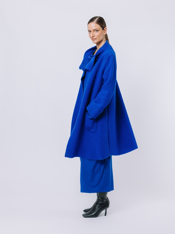 Boiled wool coat