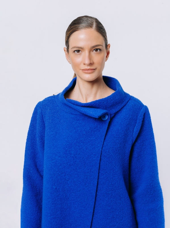 Boiled wool coat