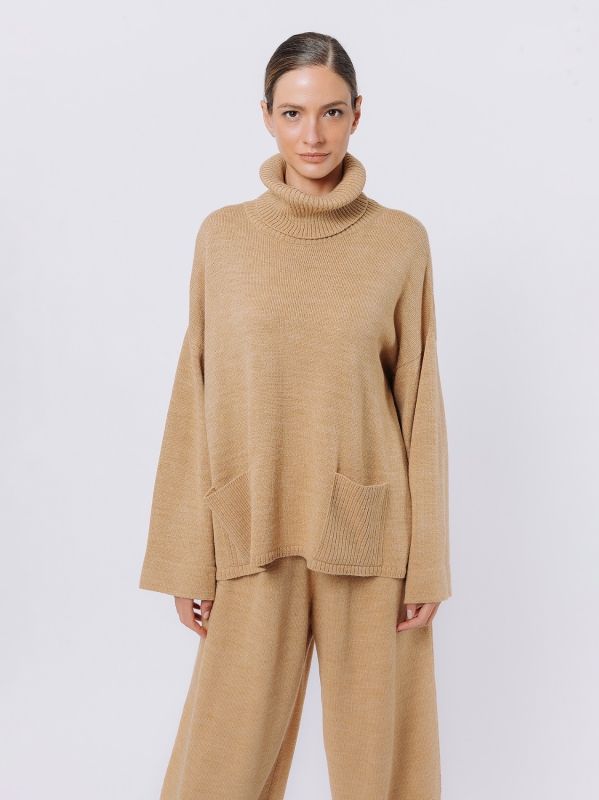 Turtleneck maxi sweater