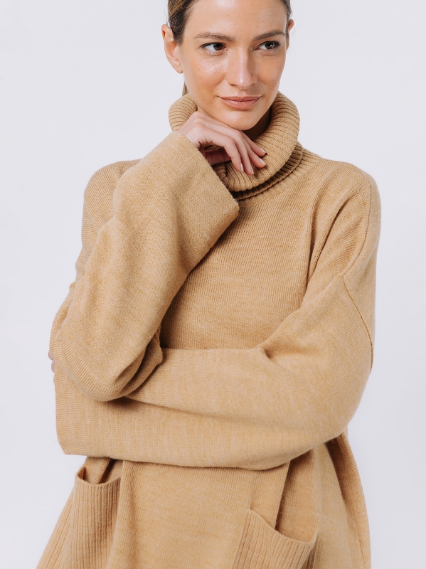 Turtleneck maxi sweater