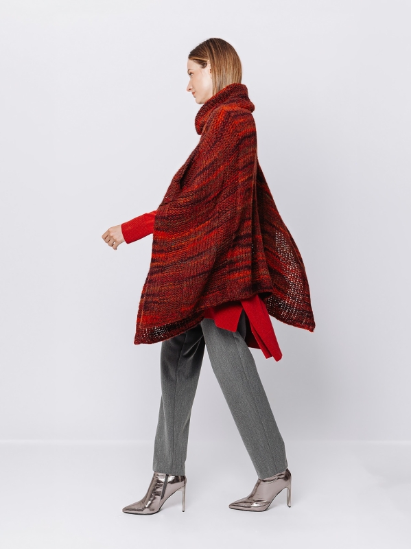 Poncho melange Multicolore