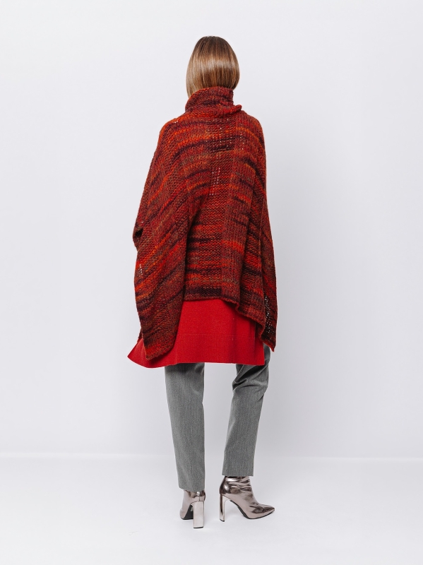 Poncho melange Multicolore