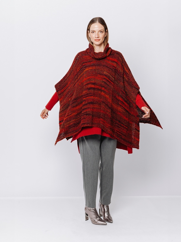 Poncho melange Multicolore