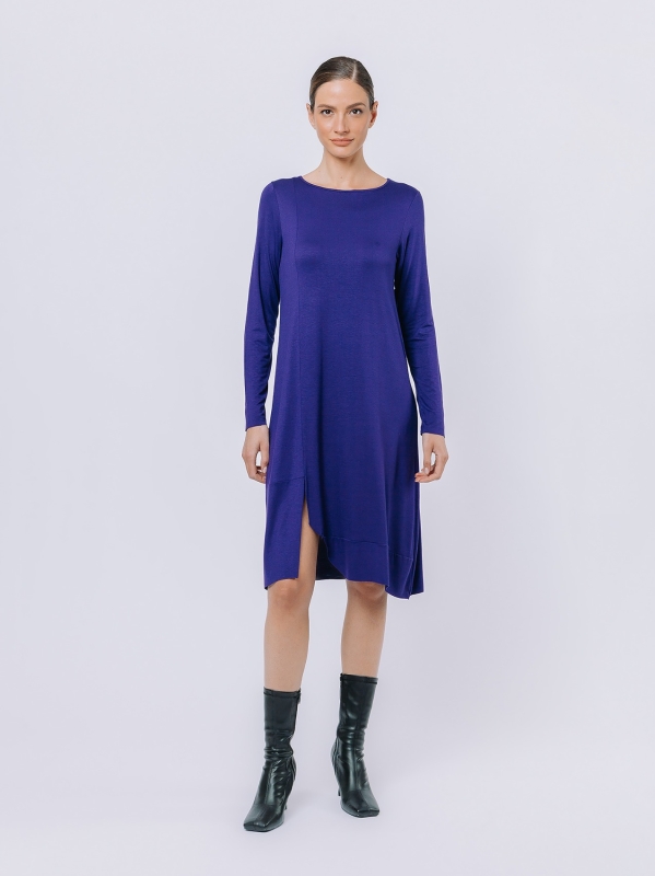 Flared jersey dress