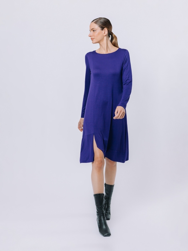 Flared jersey dress