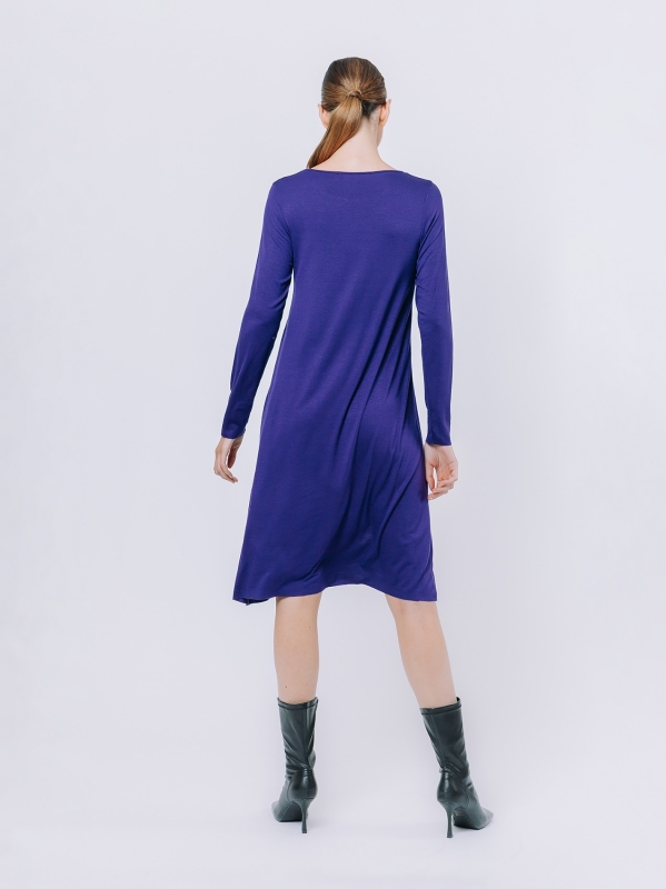 Flared jersey dress