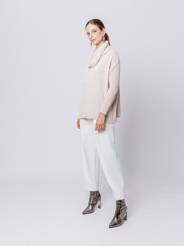 Chenille turtleneck sweater