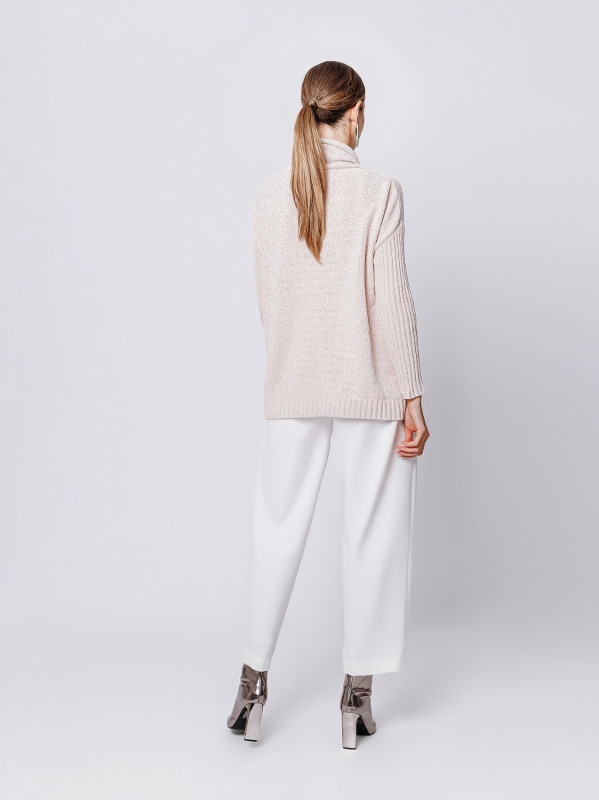 Chenille turtleneck sweater